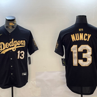 Men's Los Angeles Dodgers Max Muncy #13 Black Game Jersey1
