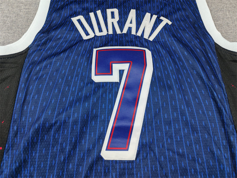 Men's 2024 USA Dream Team Kevin Durant #7 Navy Authentic Player Jersey