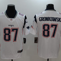 Men's New England Patriots Rob Gronkowski #87 White Game Jersey1