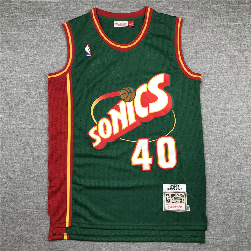 Shawn Kemp #40 Seattle SuperSonics Green Throwback Swingman Jersey - JerseysFreak