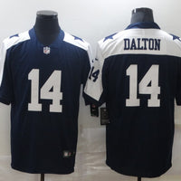 Men's Dallas Cowboys Andy Dalton #14 Navy Game Jersey1