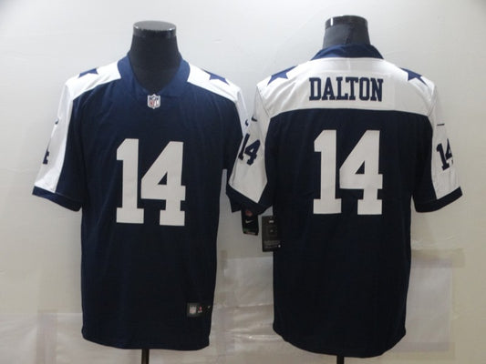 Men's Dallas Cowboys Andy Dalton #14 Navy Game Jersey1