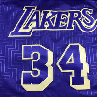 Men's Los Angeles Lakers Shaquille O'Neal Hardwood Classics Swingman Jersey1