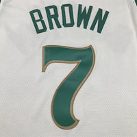 Men's Boston Celtics Jaylen Brown #7 White 2023/24 Swingman Jersey1 - City Edition