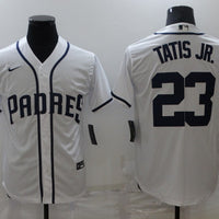 Men's San Diego Padres Fernando Tatis Jr. #23 MLB White Stitched Jersey1