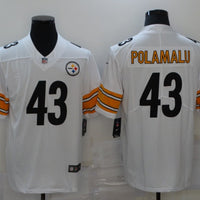 Men's Pittsburgh Steelers Troy Polamalu #43 White Game Jersey1
