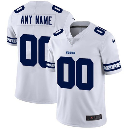 Custom1 Indianapolis Colts White Team Logo Vapor Limited Jersey1 Stitched American Football Jerseys