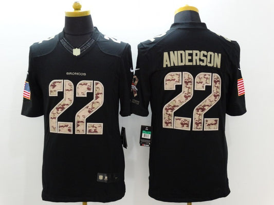 Men's Denver Broncos C.J. Anderson #22 Black Game Player Jersey1