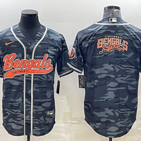 Men's Cincinnati Bengals Grey Camouflage Fashion Jersey1