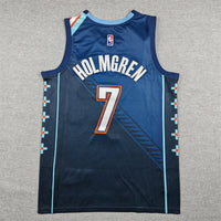 Men's Oklahoma City Thunder Chet Holmgren #7 Navy 2025/26 Swingman Jersey - City Edition