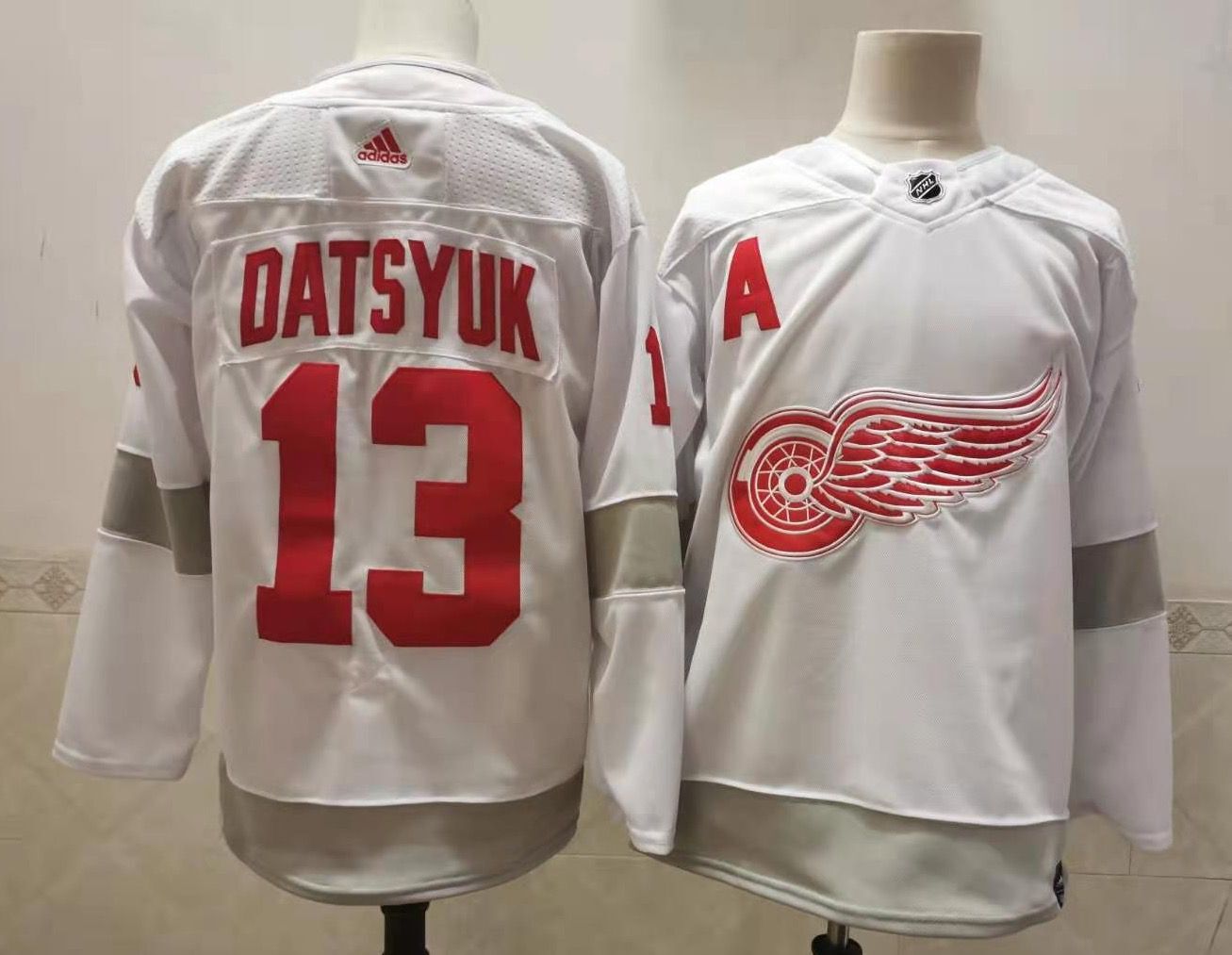 Men's Detroit Red Wings Pavel Datsyuk #13 White Breakaway Player Jersey1