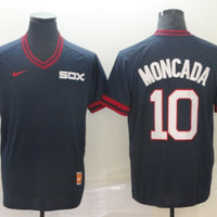Men's Chicago White Sox Yoan Moncada #10 Navy Replica Baseball Jersey1