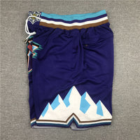 Utah Jazz Purple Vintage Basketball Shorts - 3
