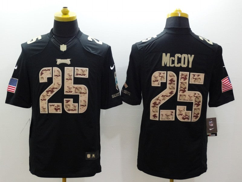 Men's Philadelphia Eagles LeSean McCoy #25 Black Game Player Jersey1