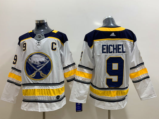 Men's Buffalo Sabres Jack Eichel #9 White Replica Player Jersey1