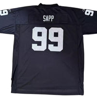 Men's Oakland Raiders Warren Sapp Mitchell & Ness Black Legacy Replica Jersey1