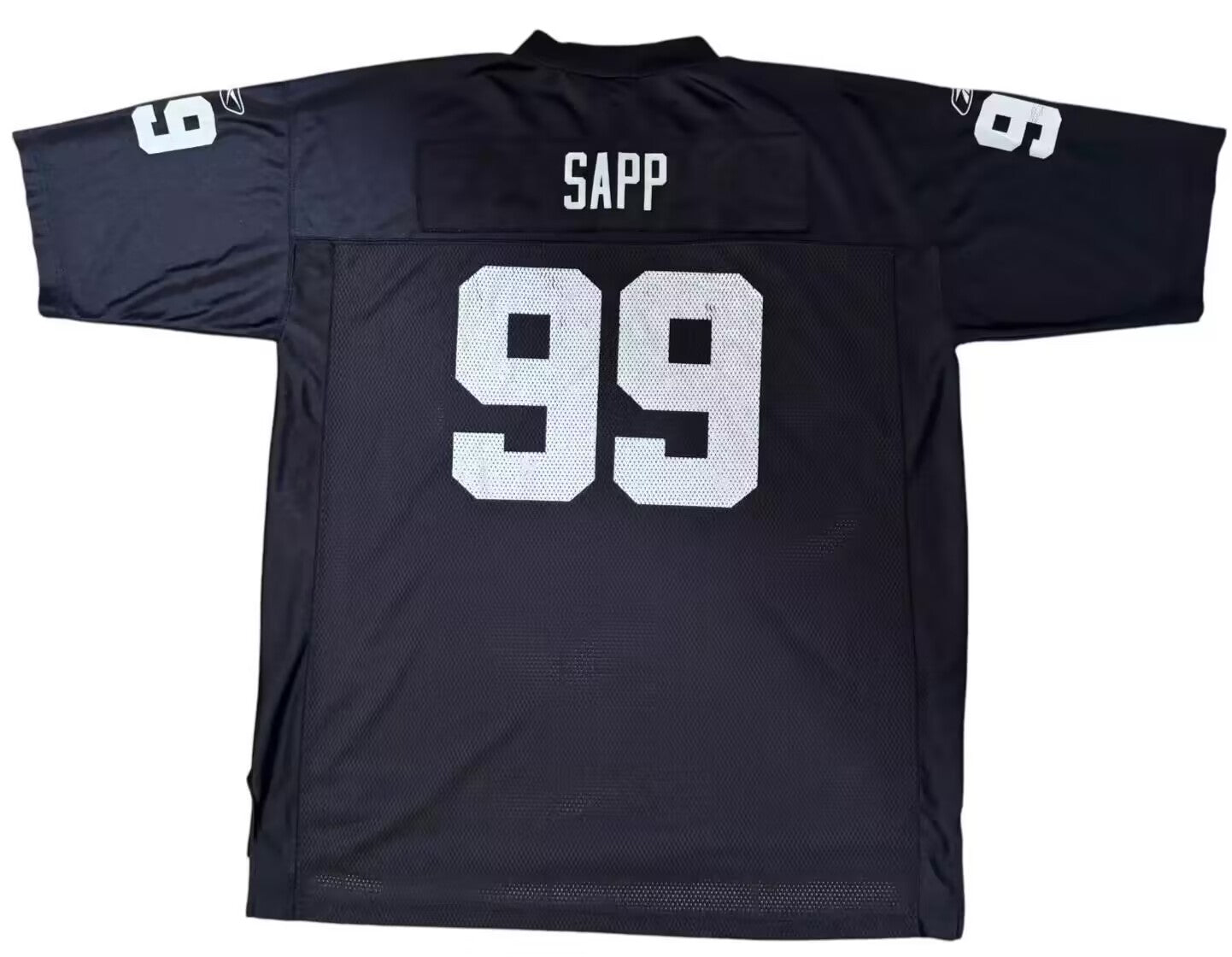 Men's Oakland Raiders Warren Sapp Mitchell & Ness Black Legacy Replica Jersey1