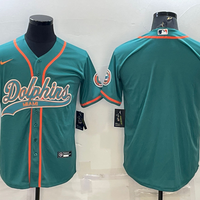 Men's Miami Dolphins Aqua Blank Jersey1