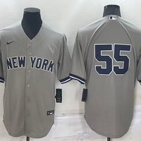 Men's New York Yankees Hideki Matsui #55 Gray Replica Player Name Jersey1