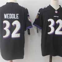 Men's Baltimore Ravens Eric Weddle #32 Black Game Jersey1