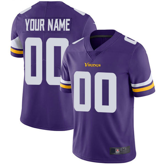 Custom1 Minnesota Vikings Home Purple Vapor Untouchable Limited Jersey1 Stitched Jerseys American Football Jerseys