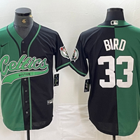 Men's Boston Celtics Larry Bird #33 Green/Black Replica Player Jersey