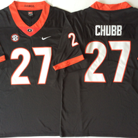 Men's Georgia Bulldogs Nick Chubb #27 Black Player Jersey