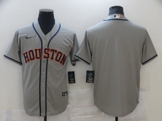 Men's Houston Astros Gray Road Replica Player Blank Jersey1