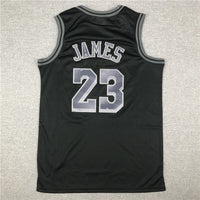 Men's Los Angeles Lakers LeBron James Black Hardwood Classics Swingman Jersey1