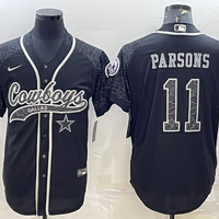 Men's Dallas Cowboys Micah Parsons #11 Black RFLCTV Limited Jersey1 Joint Edition