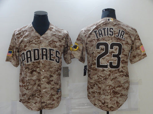 Men's San Diego Padres Fernando Tatis Jr. #23 Camouflage Stitched Jersey1