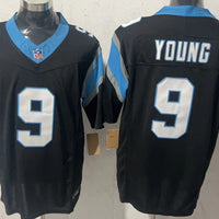 Men's Carolina Panthers Bryce Young #9 Black Team Game Jersey