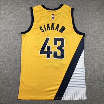 Men's Indiana Pacers Pascal Siakam #43 Gold Swingman Jersey1 - Statement Edition
