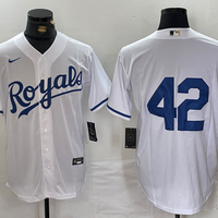 Men's Kansas City Royals #42 White 2024 Jackie Robinson Day Home Limited Jersey1