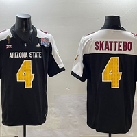 Men's Arizona State Sun Devils Cameron Skattebo #4 Black Player Game Jersey