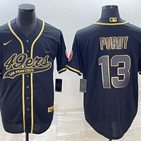 Men's San Francisco 49ers Brock Purdy #13 Black Player Jersey1 Joint Edition