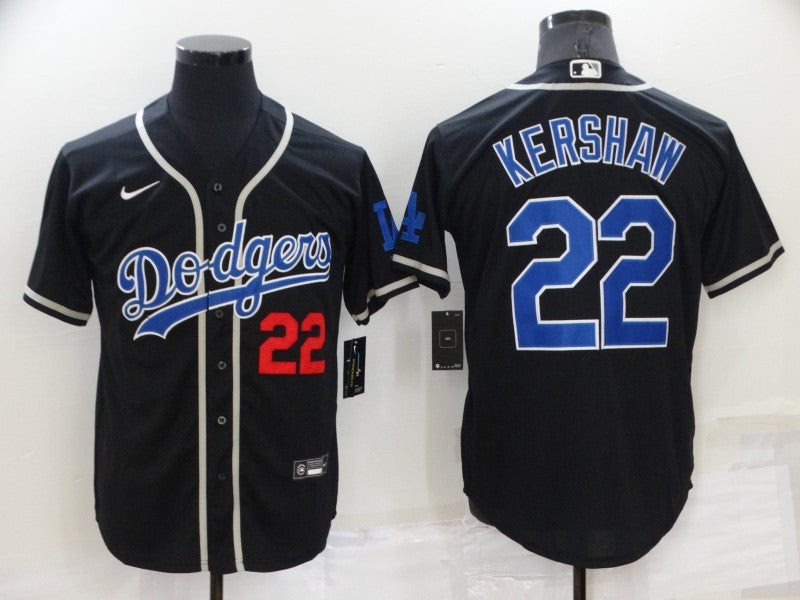 Clayton Kershaw #22 Los Angeles Dodgers Black Game Player Jersey - JerseysFreak
