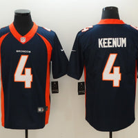 Men's Denver Broncos Case Keenum #4 Navy Game Jersey1