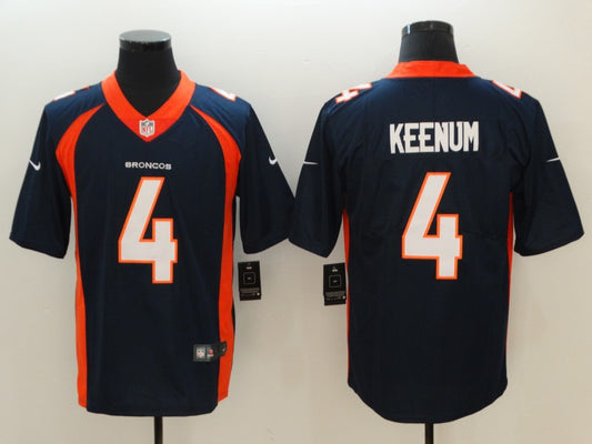 Men's Denver Broncos Case Keenum #4 Navy Game Jersey1