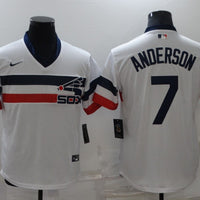 Men's Chicago White Sox Tim Anderson #7 White Authentic Game Jersey1