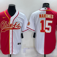 Men's Kansas City Chiefs Patrick Mahomes #15 Red/White Game Jersey1 Joint Edition