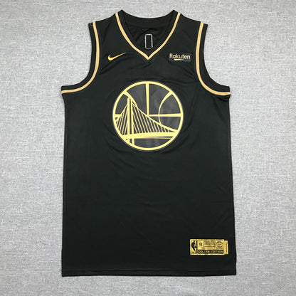 Men's Golden State Warriors Stephen Curry #30 Black Classic Swingman Jersey1