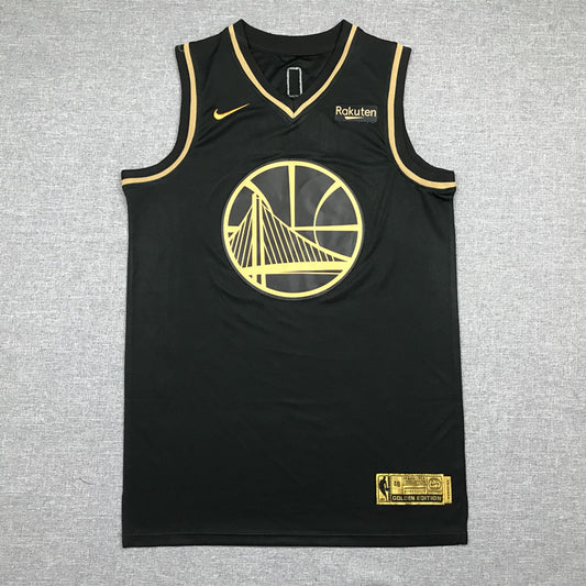 Men's Golden State Warriors Stephen Curry #30 Black Classic Swingman Jersey1