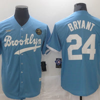 Men's Los Angeles Dodgers Kris Bryant #24 Light Blue Replica Baseball Jersey1