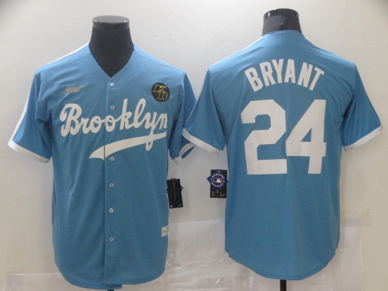 Men's Los Angeles Dodgers Kris Bryant #24 Light Blue Replica Baseball Jersey1