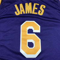 Men's Los Angeles Lakers LeBron James #6 Purple 2022/23 Swingman Player Jersey1
