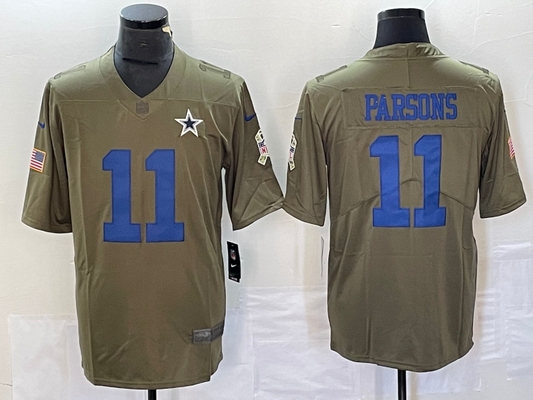 Men's Dallas Cowboys Micah Parsons #11 Brown Player Jersey1