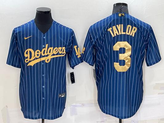 Men's Los Angeles Dodgers Chris Taylor #3 Blue Fashion Stitched Jersey1