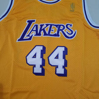 Men's Los Angeles Lakers Jerry West Gold Big & Tall Hardwood Classics Jersey1