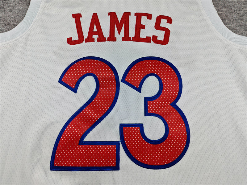 Men's Philadelphia 76ers LeBron James #23 White 2022/23 Swingman Jersey - City Edition